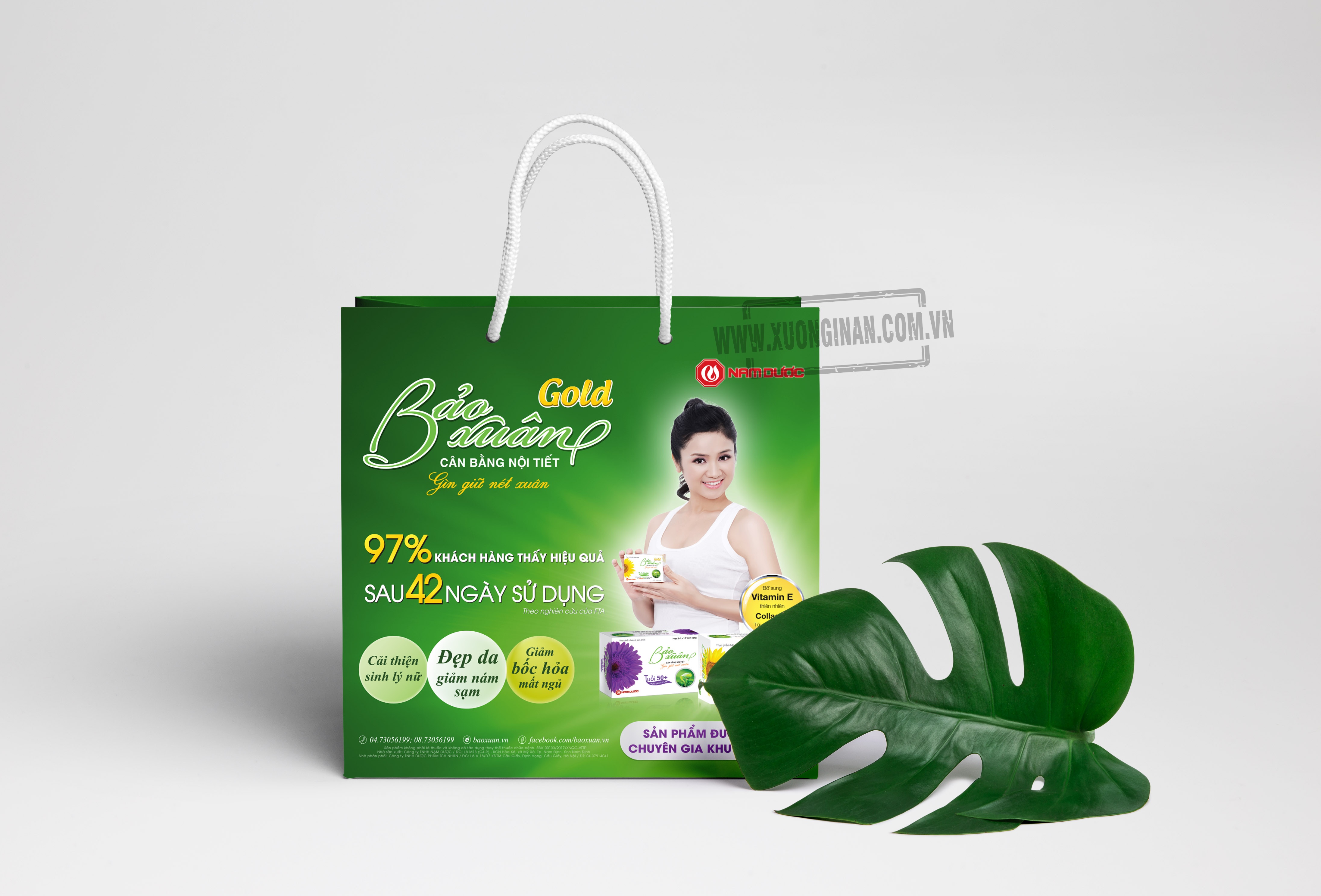 Dự án in túi giấy và tờ rơi cho công ty dược phẩm viên uống Bảo Xuân